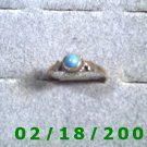 .925 Silver Ring size 9 w/light blue stone