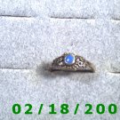 .925 Silver Ring size 9 w/light blue stone