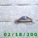 .925 Silver Ring size 9 w/light blue stone