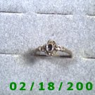 .925 Silver Ring size 9 w/black stone