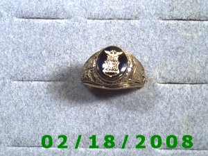 Gold Shield Guard Ring, Air Force, size 11,  Warranty