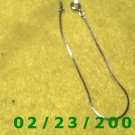7" 1mm wide Silver Bracelet (037)