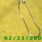7" 1mm wide Silver Bracelet (037)