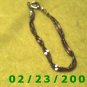 7 1/2" 6mm wide Twisted Gold Plated Bracelet (043)