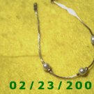 7 1/2" 1mm wide w/pearls Gold Plated Bracelet (048)