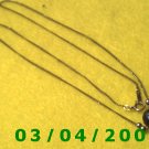 18" Gold Necklace w/beads Signed Elka (045)