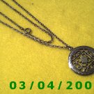 24" Silver Necklace w/Medallion (046)