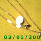 15" Gold Birthstone Necklace, February, Amethyst (023)