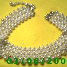16" Pearl Necklace w/simulated diamonds (011)