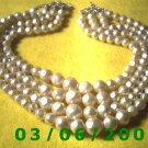15 1/2"  4 Strand Bead Necklace (014)