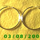 Silver Hoop Earrings 1 1/2" (013)