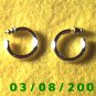 Silver Hoop Earrings 3/4" (014)