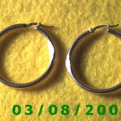 Silver Hoop Earrings 1 1/2" (015)