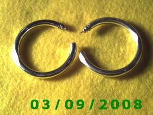 2" Silver Hoop Pierced Earrings (032)