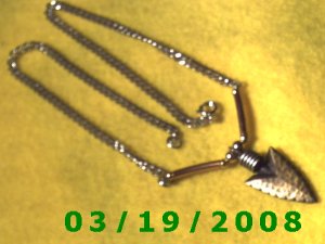 Silver Arrow Head Necklace  (E-3005)