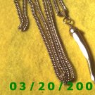 31" 4mm Gold Necklace w/Tooth  (E-4005)