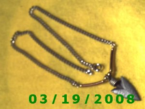Silver Arrow Head Necklace  (E-3006)