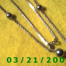 26" 2mm Silver Necklace w/Silver Beads (Avon)  (E-4022)