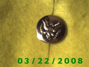 7/8" Gold Button Brass  (R002)