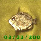  7/8 x 1 1/4" Gold Button Cover (Fish) Topaz Stone  (R023)
