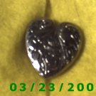 1 x 1 1/8" Silver Heart Button Cover (metal  (R021)