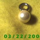 11/16 x 1 3/8" Gold Charm w/Pearl  (R049)