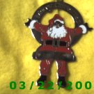 2 3/8 x 3 1/4" Silver Santa Clause w/from Timothy Frey  (R055)