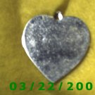 1 3/16 x 1 1/4" Silver Heart Charm  (R059)