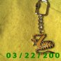 1 1/4 x 4 1/2" Gold Key Ring w/Snake  (R001)