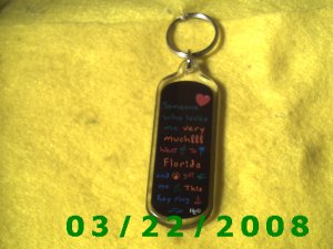 1 1/4 x 4 3/8" Silver Key Ring  (R002)