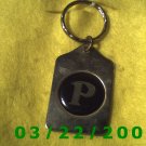 1 3/8 x 3 1/2" Silver Key Ring w/"P"  (R003)