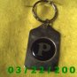 1 3/8 x 3 1/2" Silver Key Ring w/"P"  (R003)