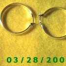 Silver Hoop Earrings 1 1/4" (016)