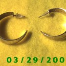 1 3/16" Silver Hoop Pierced Earrings (027)