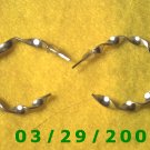 1 3/16" Silver Hoop Pierced Earrings (028)