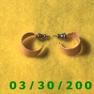 Orange Hoop Pierced Earrings (003)