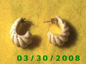 Ivory Pierced Earrings (007)