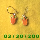 Gold Flower Pierced Earrings  (021)