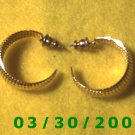 Gold Hoop Pierced Earrings  (022)