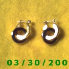 Gold n Blue Pierced Earrings  (028)