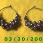 Silver Bead Cluster Pierced Earrings  (039)