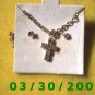 April Birthstone Necklace and Earrings Set Diamond (003)