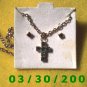 May Birthstone Necklace and Earrings Set Emerald (004)