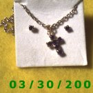 October Birthstone Necklace and Earrings Set Tourmaline(008)