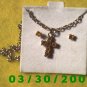November Birthstone Necklace and Earrings Set Topaz (009)