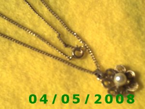Gold Necklace w/Pendant    E5023