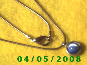 Silver Necklace w/Charm    E5028