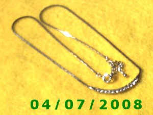 Silver Necklace w/Cz's    E5041