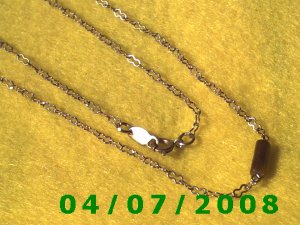 Gold Necklace w/Beads     E5043