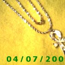 Gold Necklace w/Cross     E6014